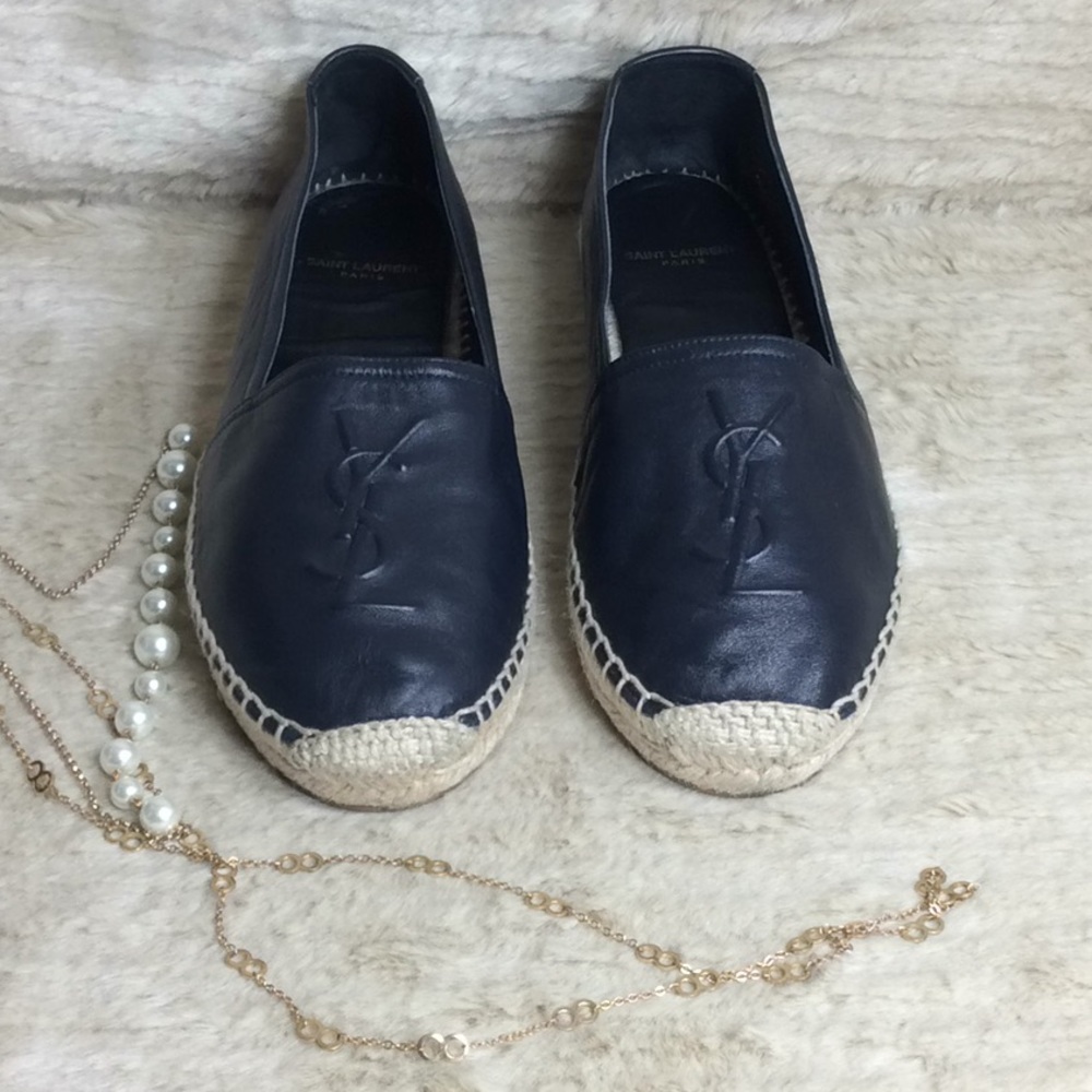 Yves Saint Laurent YSL Espadrille size 37 Leather